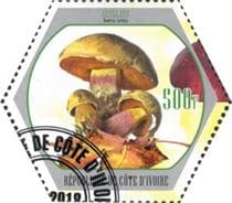 Pilz auf Briefmarke