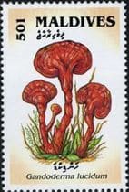 Pilz auf Briefmarke
