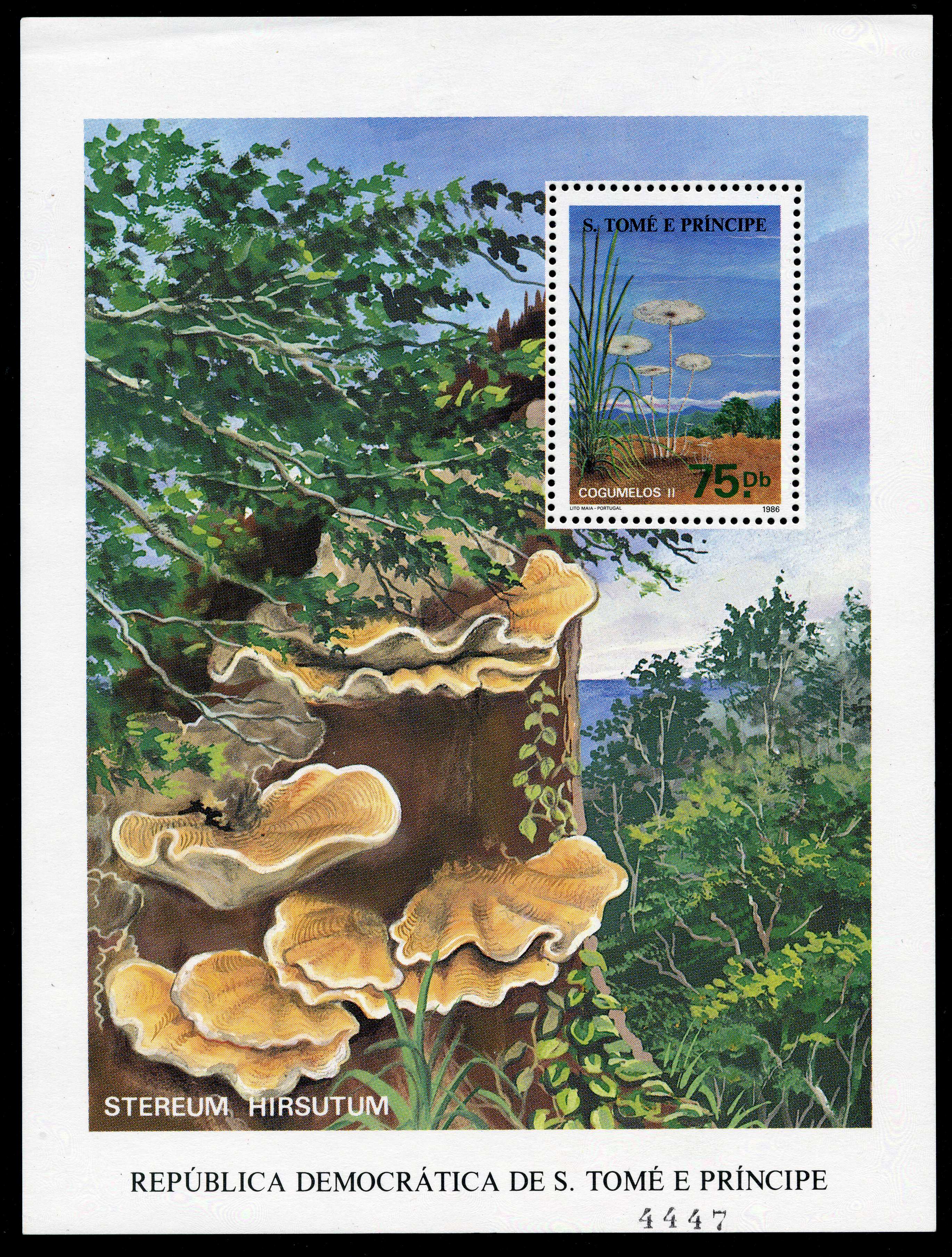 Pilz auf Briefmarke