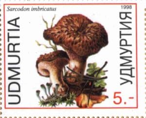 Pilz auf Briefmarke
