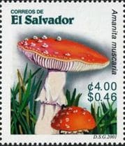 Pilz auf Briefmarke