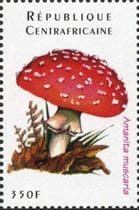 Pilz auf Briefmarke